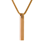 Colar Rectangle (Pingente Barra Lisa) COLAR 28 Blueen Store Dourado 