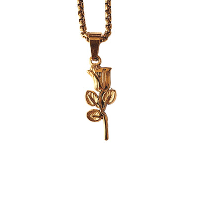 Colar Rosa Banhado Ouro 18k COLAR 34 Blueen Store 