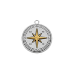 Colar Rosa dos Ventos Aço Prata COLAR 21 Blueen Store 