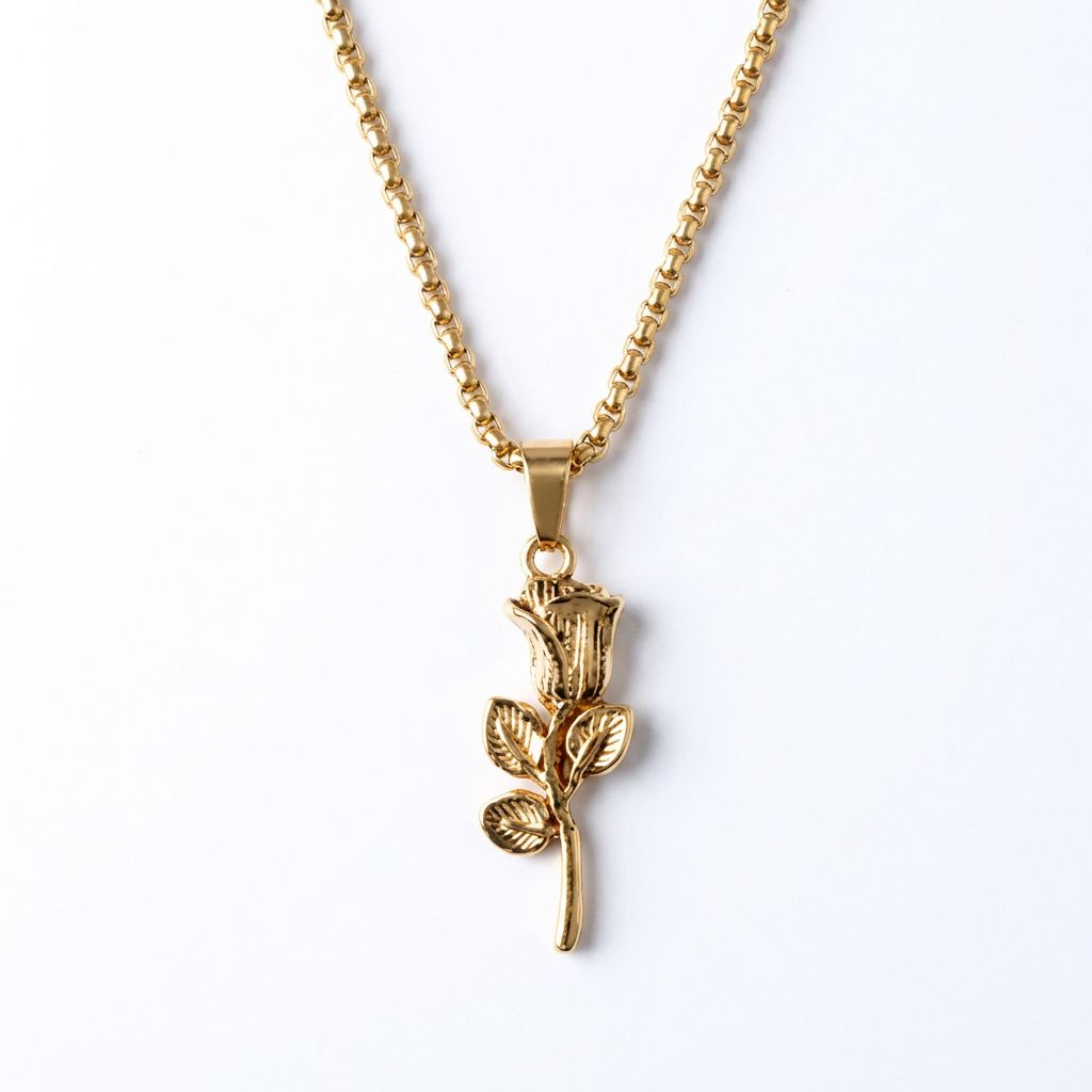 Colar Rose Banhado Ouro 18k COLAR 34 Blueen Store 