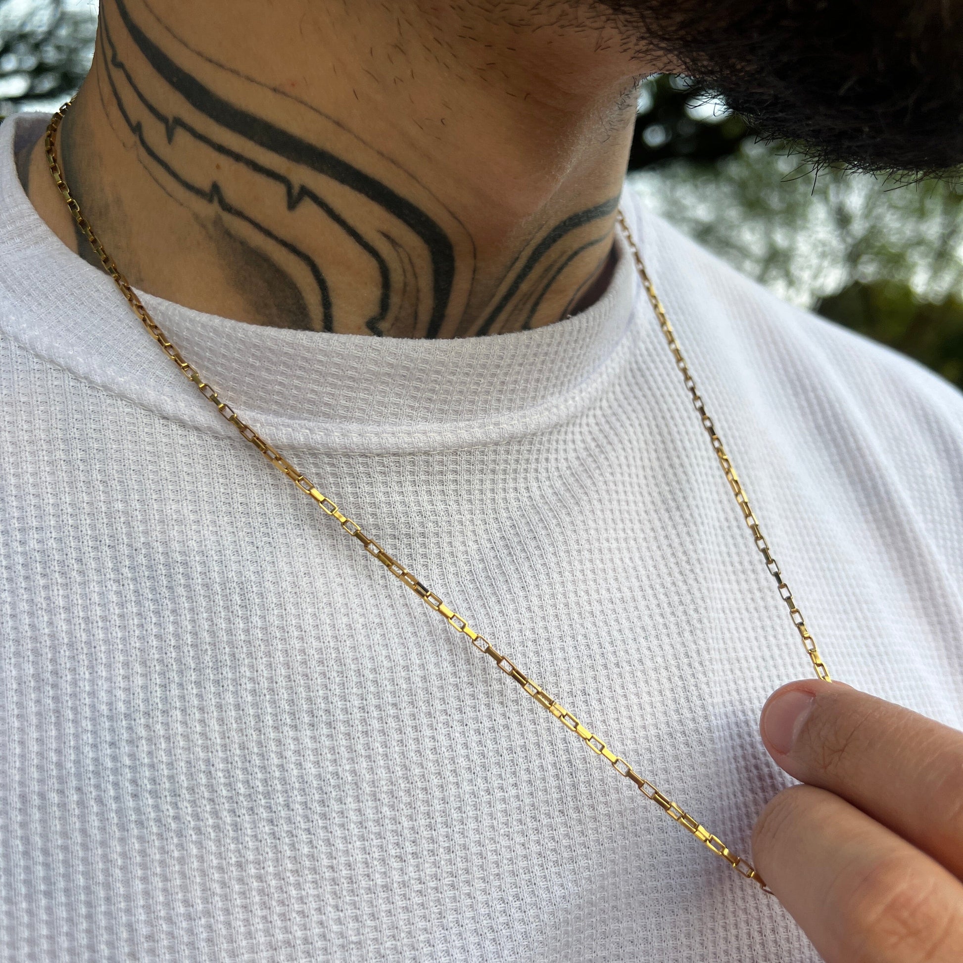 Corrente Cadeado Banhada A Ouro 18k COLAR 67 Blueen Store 