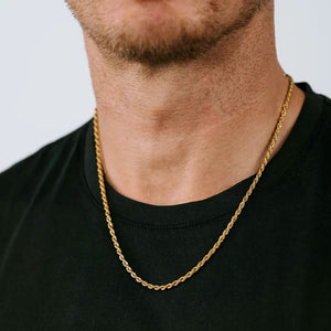 Corrente Minimalista Banhada a Ouro 18k COLAR 36 Blueen Store 