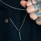 Kit 2 Correntes Minimalista e Rectangle - Silver COLAR 58 Blueen Store 