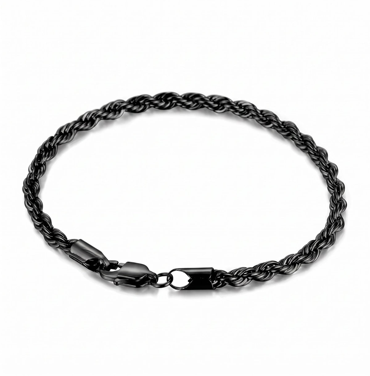 Kit Minimal 4 Peças - Colar - Corrente - Pulseira - Anel | Black KIT 4 PEÇAS BLACK Blueen Store 