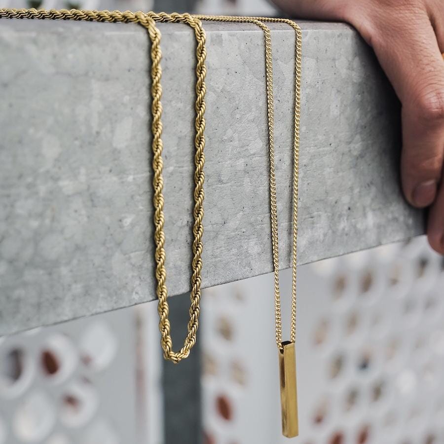 Kit Minimal 4 Peças - Colar - Corrente - Pulseira - Anel | Ouro 18k KIT 4 PEÇAS GOLD Blueen Store 
