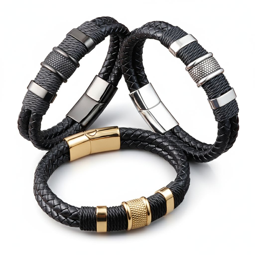 Pulseira Clássica - Duplo Couro PULSEIRA 54 Blueen Store 