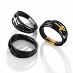 Pulseira de Couro Cruz PULSEIRA 78 Blueen Store 