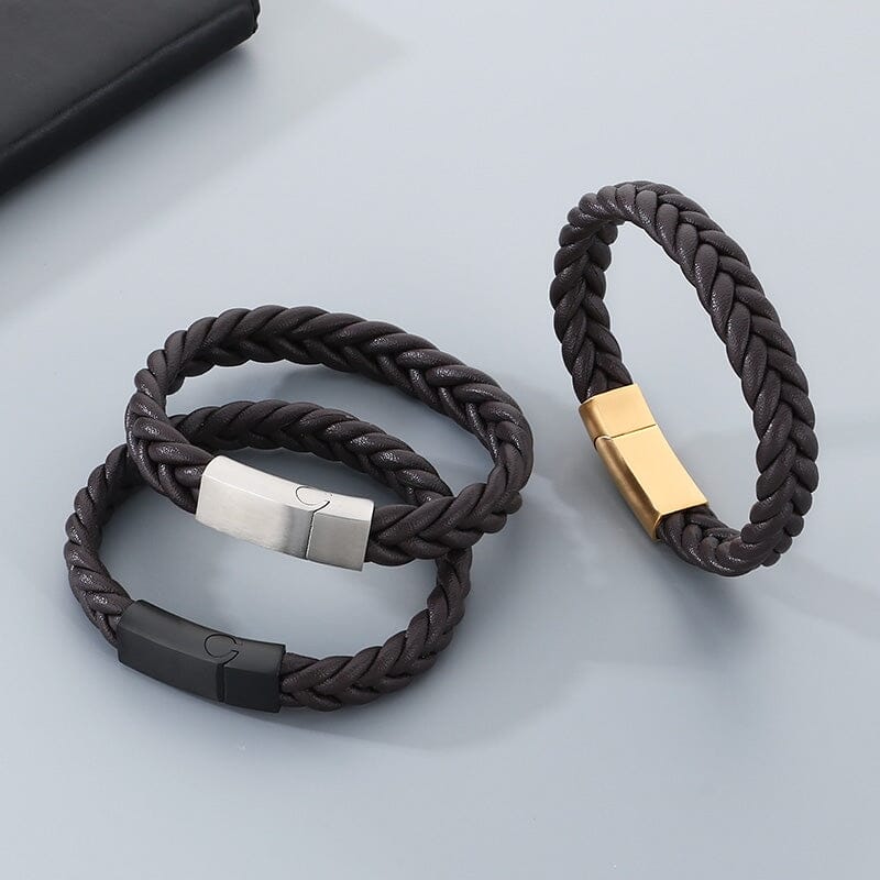 Pulseira de Couro Trançada PULSEIRA 106 Blueen Store 