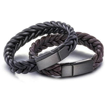 Pulseira de Couro Trançada PULSEIRA 106 Blueen Store 