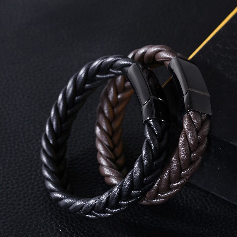 Pulseira de Couro Trançada PULSEIRA 106 Blueen Store 