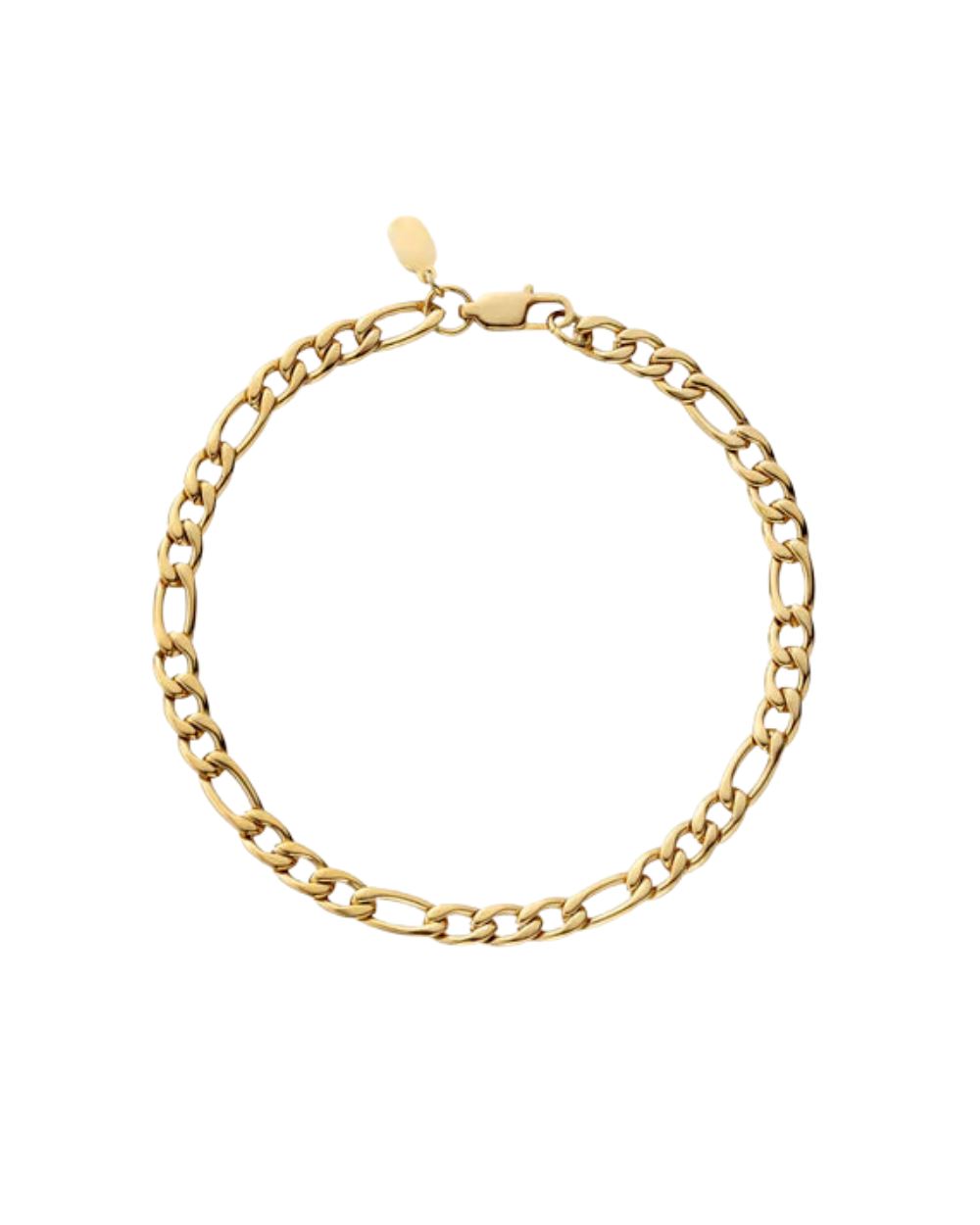 Pulseira Fígaro Banhada a Ouro 18k PULSEIRA 12 Blueen Store 