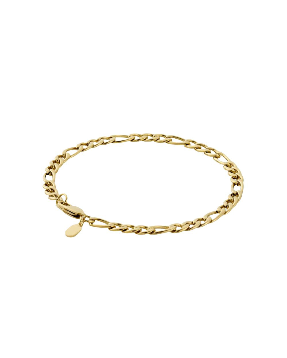 Pulseira Fígaro Banhada a Ouro 18k PULSEIRA 12 Blueen Store 