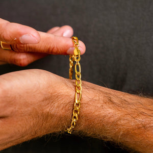 Pulseira Fígaro Banhada a Ouro 18k PULSEIRA 12 Blueen Store 