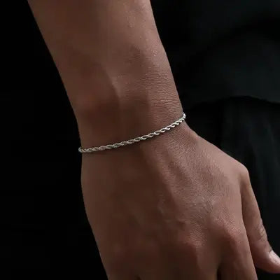 Pulseira Minimalista de Aço Prata PULSEIRA 108 Blueen Store 