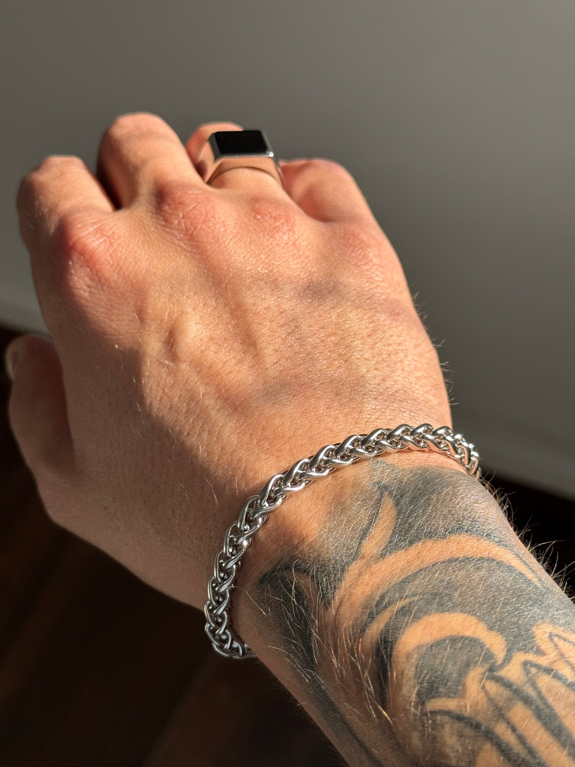 Pulseira Solid de Aço Prata PULSEIRA 109 Blueen Store 