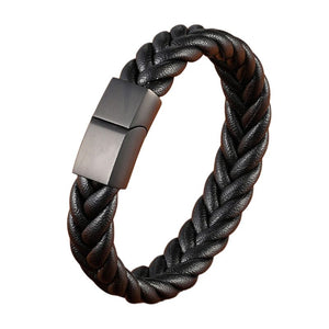 Pulseira Trançada PULSEIRA 106 Blueen Store Preto com Preto 19cm 