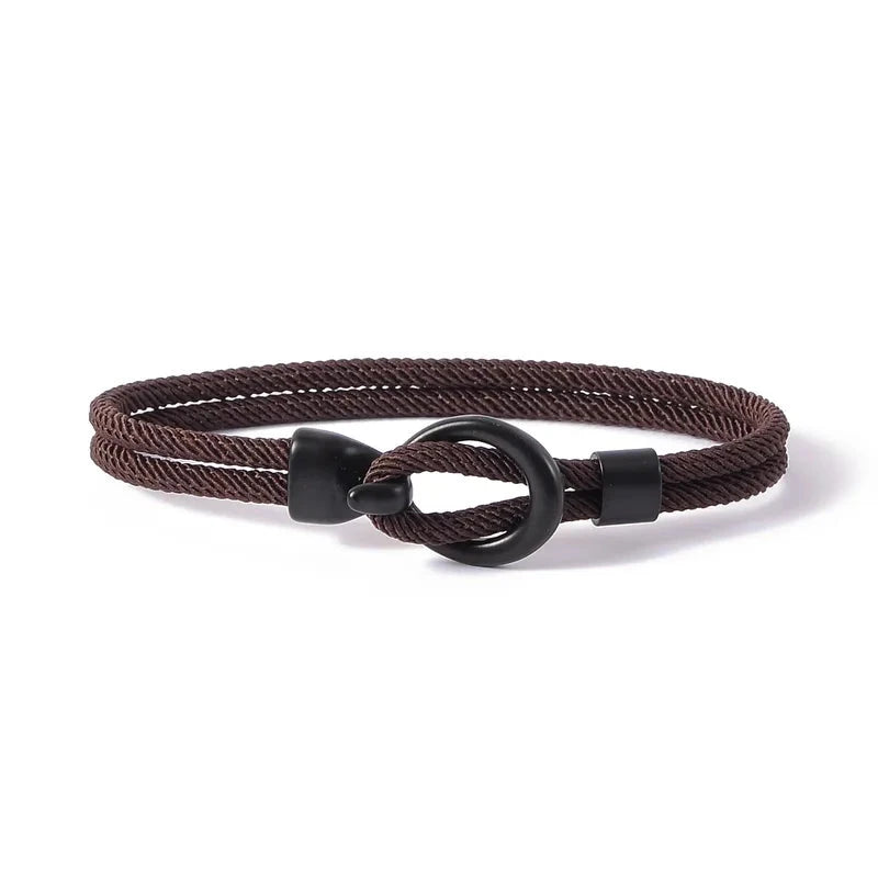Pulseiras de Corda - Tie PULSEIRA CORDA 09 Blueen Store Marrom 17cm 