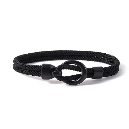 Pulseiras de Corda - Tie PULSEIRA CORDA 09 Blueen Store Preto 17cm 