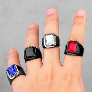 Anel Black Metal GEM 0 Blueen Store 