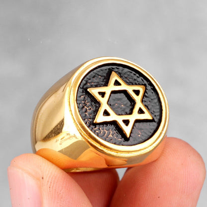 Anel Estrela de Davi 0 Blueen Store 14/15 Dourado 