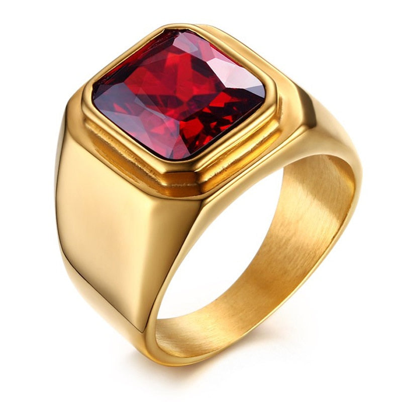 Anel Prince Gold and Red 0 Blueen Store 14/15 