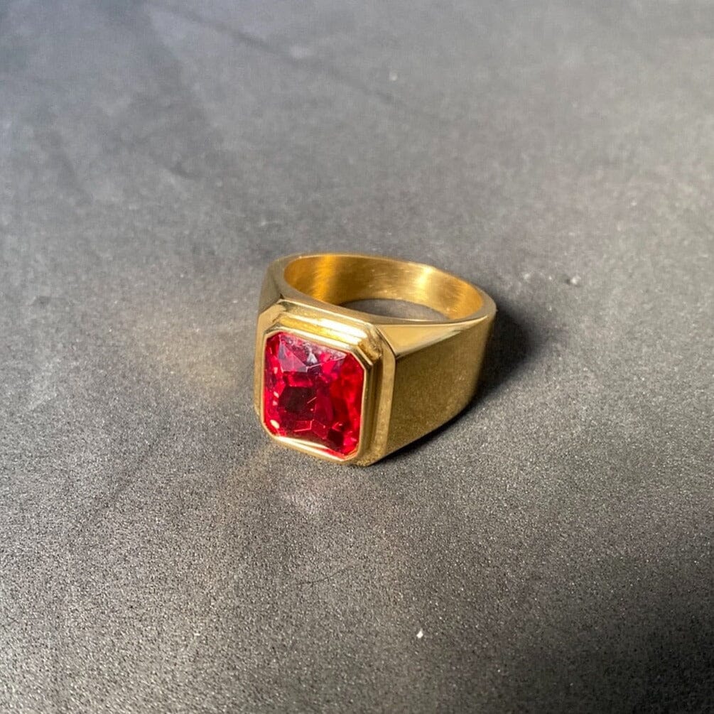 Anel Prince Gold and Red ANEL 50 Blueen Store 