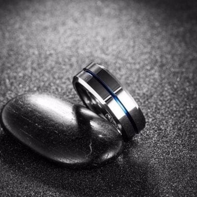 Anel Round Silver - Blue Line ANEL 59 Blueen Store