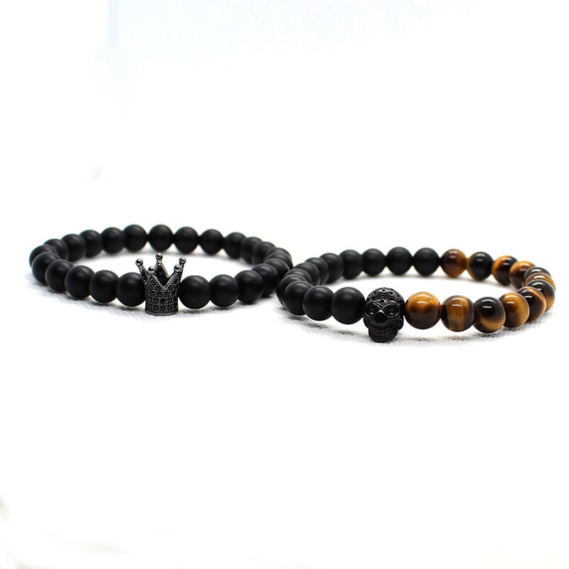 Conjunto de Pulseira Skull Crown 0 Blueen Store 