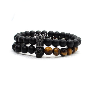Conjunto de Pulseira Skull Crown 0 Blueen Store 