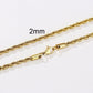 Corrente Minimalista Banhada A Ouro 0 Blueen Store 2mm Dourado 40cm 