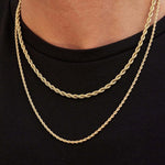 Kit 2 Correntes Double Minimal - Gold 0 Blueen Store 