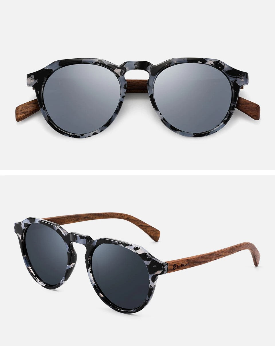 Óculos Polarizado Style Wood 0 blueenoficial Prata 