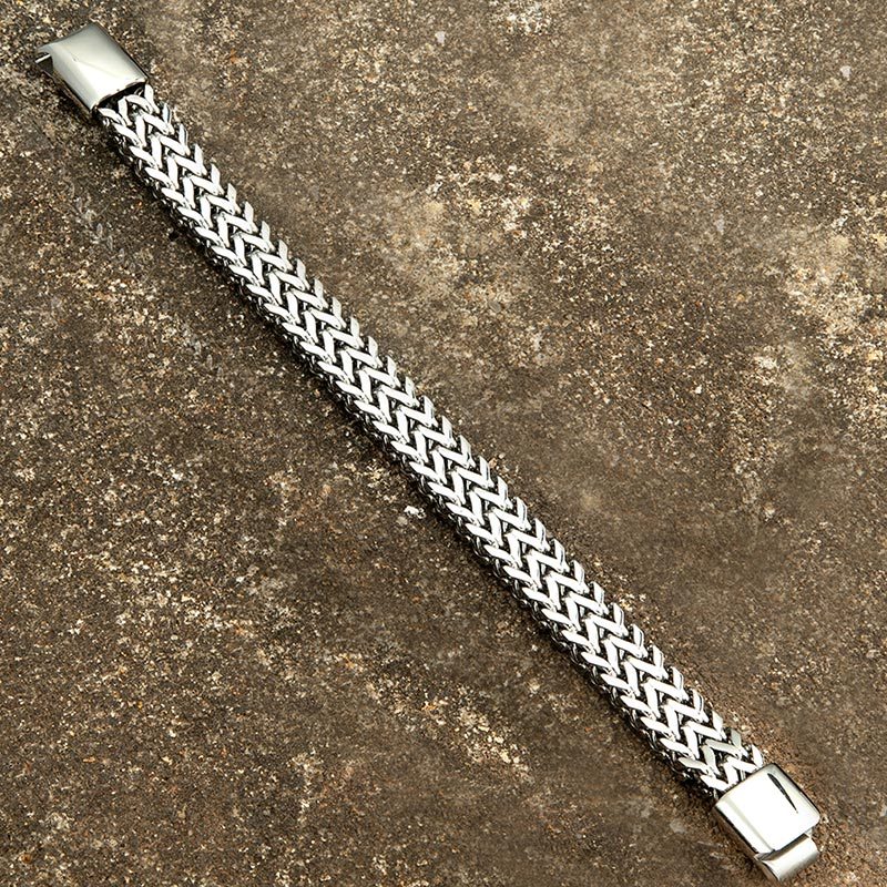 Pulseira de Corrente Dupla - Prateada 0 Blueen Store 