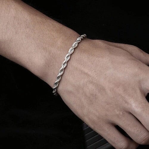 Pulseira Minimalista de Aço Prata PULSEIRA 108 Blueen Store 
