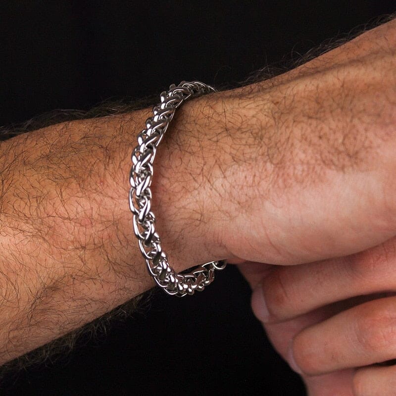 Pulseira Solid de Aço Prata PULSEIRA 109 Blueen Store 