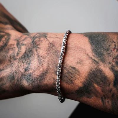 Pulseira Solid de Aço Prata PULSEIRA 109 Blueen Store 